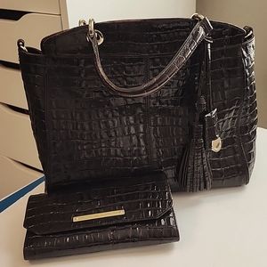Brahmin Large Sloane La Scala Collection and Matching Wallet